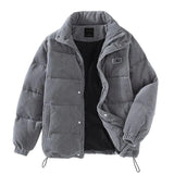 Steppjacke aus Cordvelours für Herren – Warme gesteppte Winterjacke