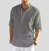 Chemise en lin élégante pour homme - Raffinée et Confortable