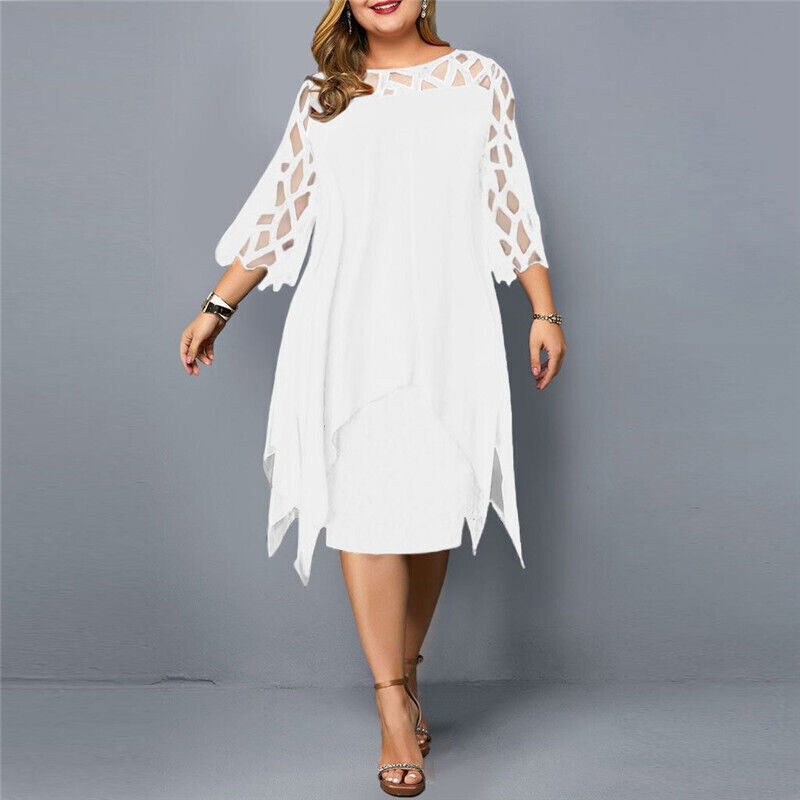 Elegantes Midi-Kleid Große Größen Eleganz und Komfort