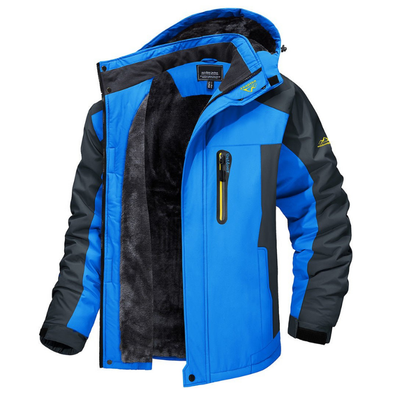Herren Wintermantel Outdoor – Wasserdicht, Winddicht und Warm mit Fleece-Futter