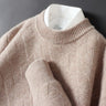 Herrenpullover uni – Weicher Strickpullover mit dezentem Muster