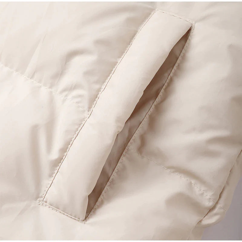 Langer Wintermantel für Damen mit Kapuze – Warm, Winddicht und Modisch