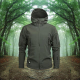 Softshell-Jacke Herren Outdoor – Taktisches Design mit Kapuze