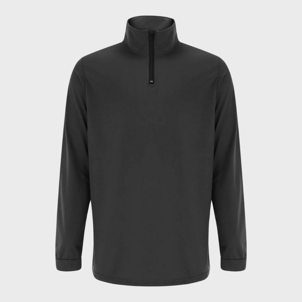 Pull Chaud Homme avec Fermeture Éclair et Col Bas