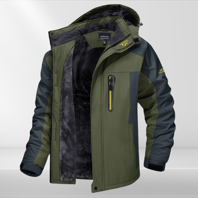 Veste d’extérieur homme 3-en-1 imperméable, coupe-vent et chaude pour l’hiver