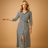 Robe longue d'été pour femmes en tissu respirant à manches courtes