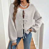 Cardigan aus Acryl mit Knoten vorne