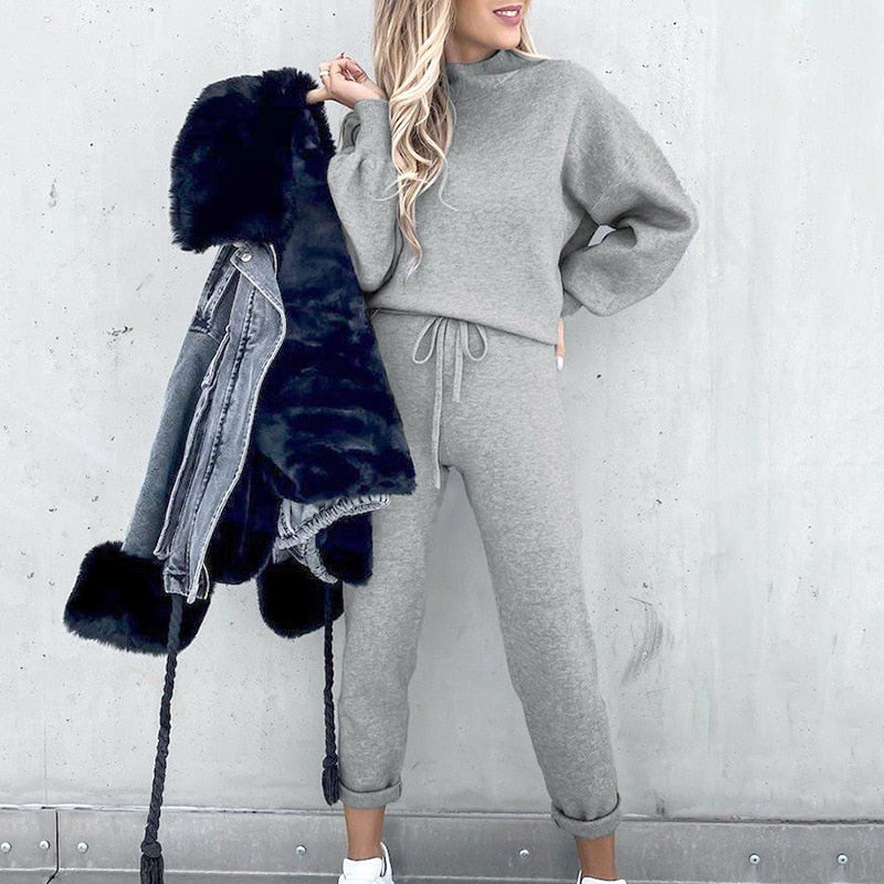 Damen-Entspannungsset – Bequemes zweiteiliges Set mit Pullover und Hose