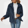 Long gilet femme en polaire avec col