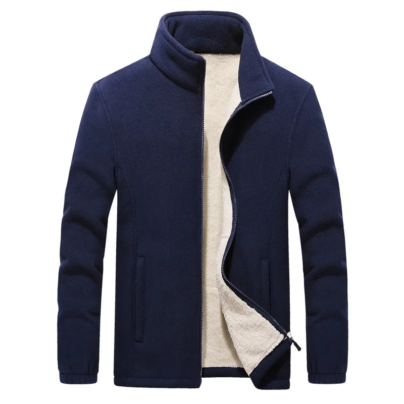 Herren-Fleecejacke – Weich und warm mit Stehkragen und Reißverschluss