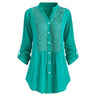 Blouse longue pour femme avec manches bouffantes - Chic et polyvalente