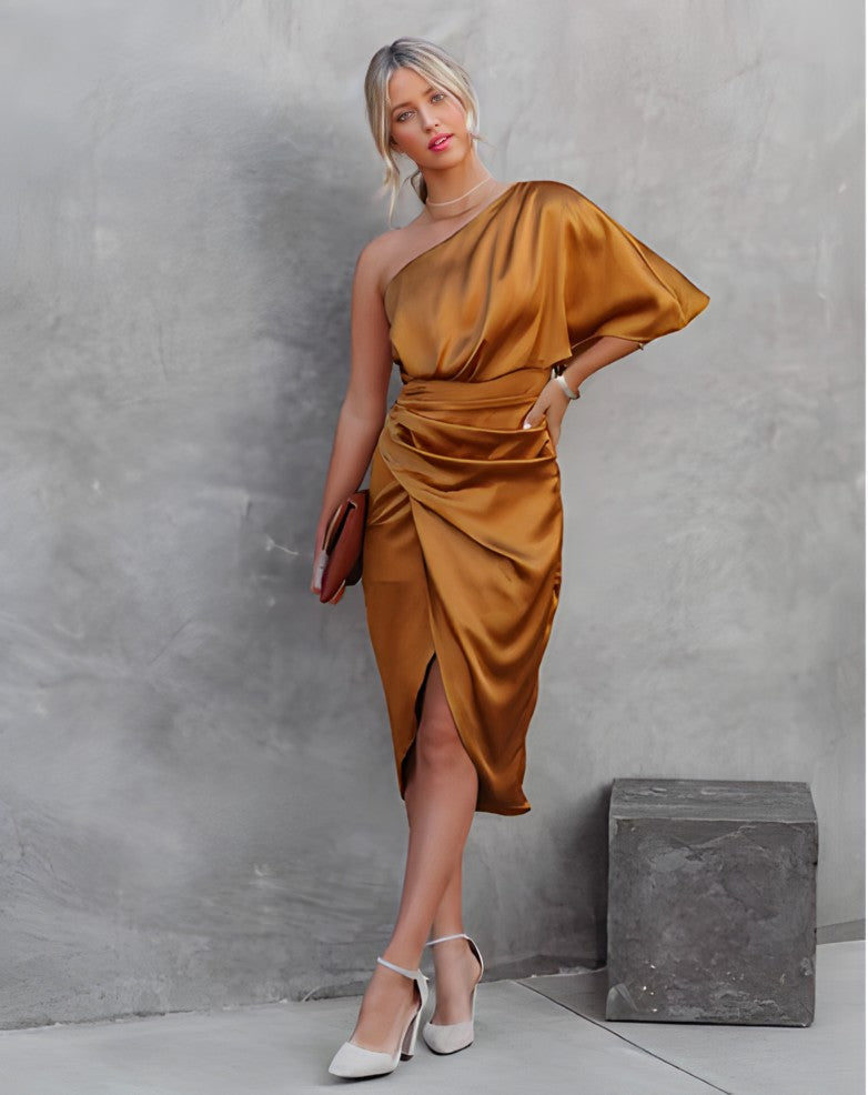 Elegantes Midikleid mit glamourösem Schnitt