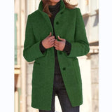 Klassischer Damen-Wintermantel – Retro-Stil mit Knöpfen