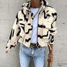 Blouson bomber d'été court pour femmes avec poches et col montant