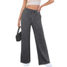 Damen-Freizeithose – Bequeme Hose mit weitem Bein und Kordelzug