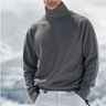 Herrenpullover mit Stehkragen, Rippstrick und bequemer Passform