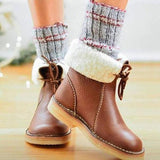 Warm winter boots with fur lining and stylish design