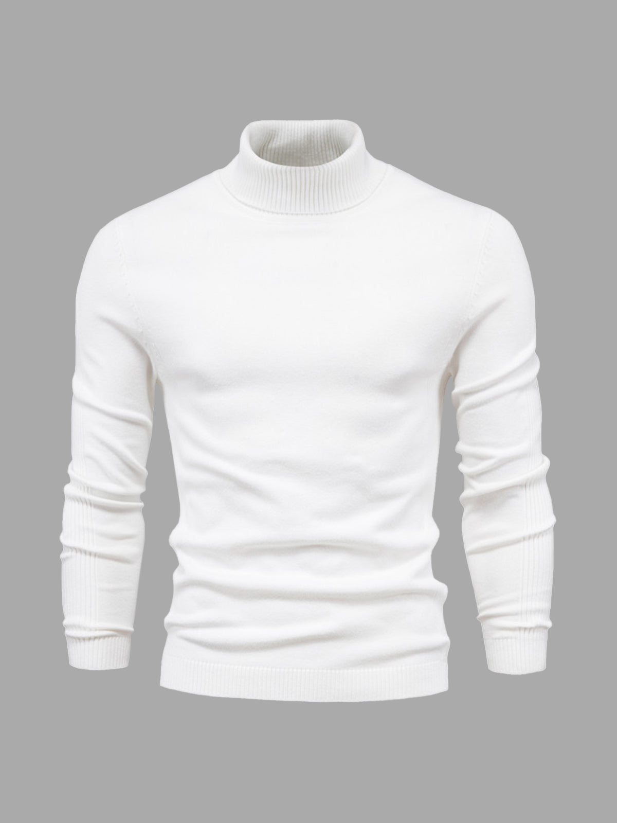 Pull Col Roulé Homme en Coton Doux, Design Intemporel