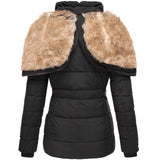 Damen-Wintermantel – Taillierter Parka mit abnehmbarer Kapuze