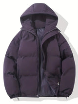 Unisex gesteppter Wintermantel – Warme Daunenjacke mit Kapuze