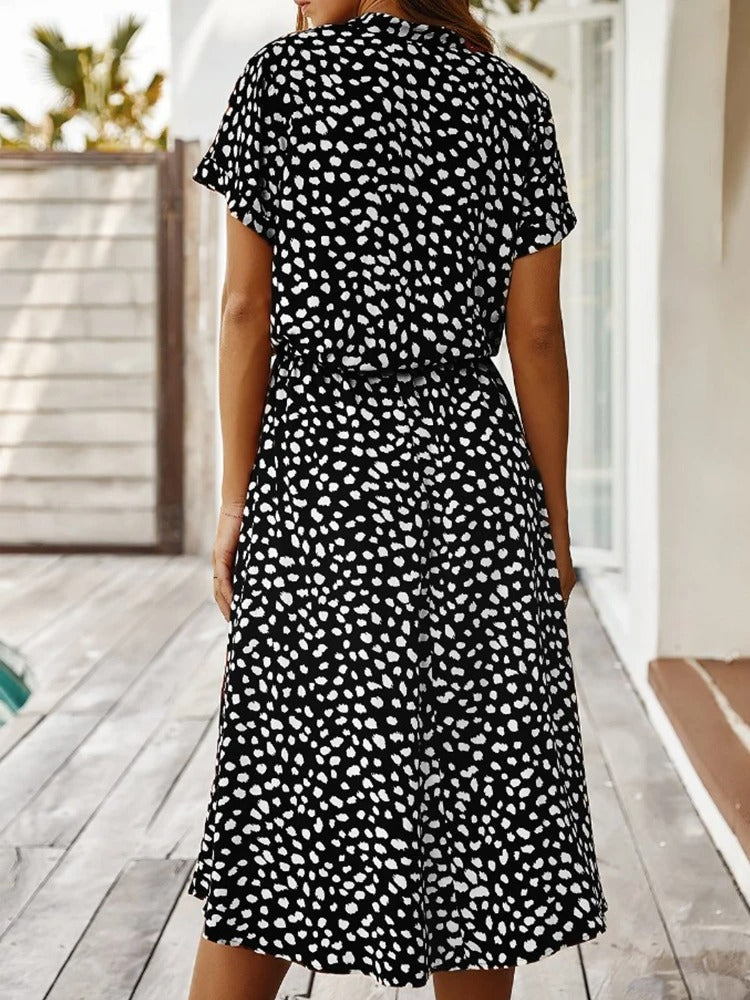 Robe Midi Élégante d'Été pour Femmes