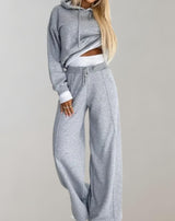 Damen Jogginghose – Weite Hose mit doppelten Seitenstreifen