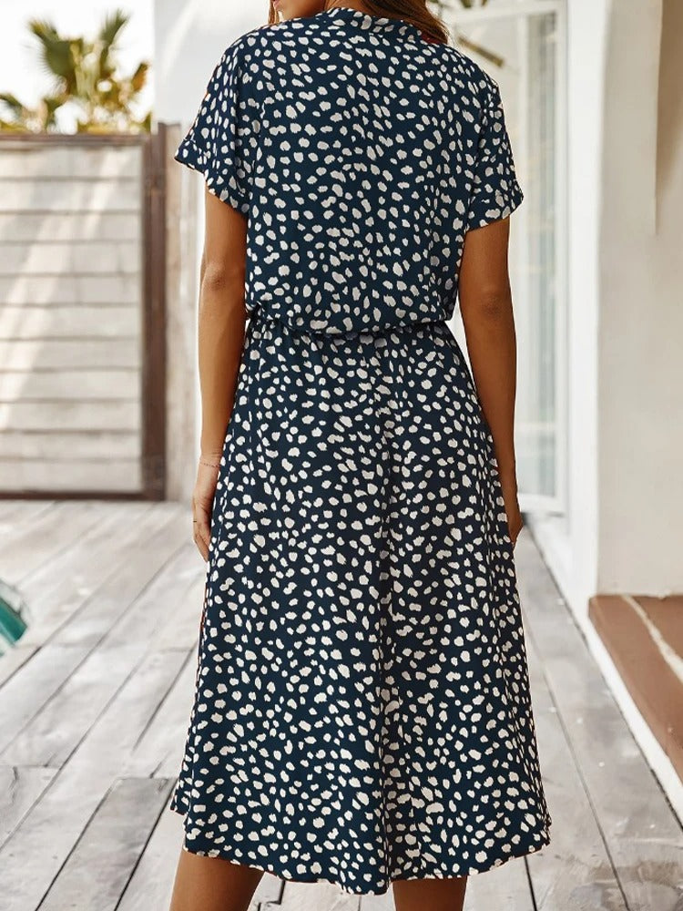 Robe Midi Élégante d'Été pour Femmes
