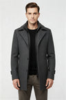 Gepolsterte Herren-Winterjacke – Warmer Mantel mit Stehkragen und Futter