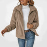 Long gilet femme en polaire avec col