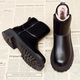 Winterstiefeletten Damen – Kurze Warme Stiefel mit Weichem Futter