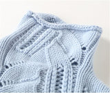 Damenpullover mit Kragen – Gestrickter Pullover mit Lochmuster und weichem Schnitt