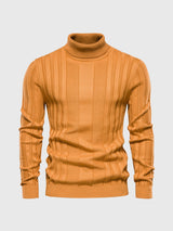 Męski sweter z kołnierzem – Dopasowany sweter z prążkowanego dzianiny