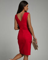 Midikleid Wickelkleid mit Eleganter Passform und Bequemem Stoff