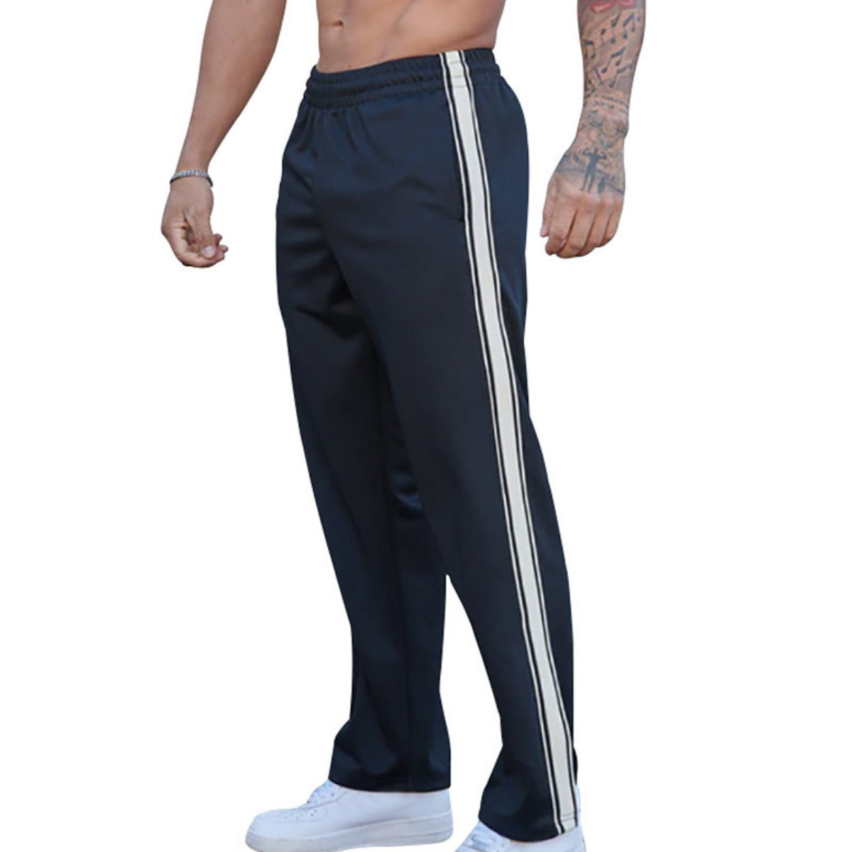 Herren-Jogginghose – Sporthose mit geradem Schnitt und Seitenstreifen