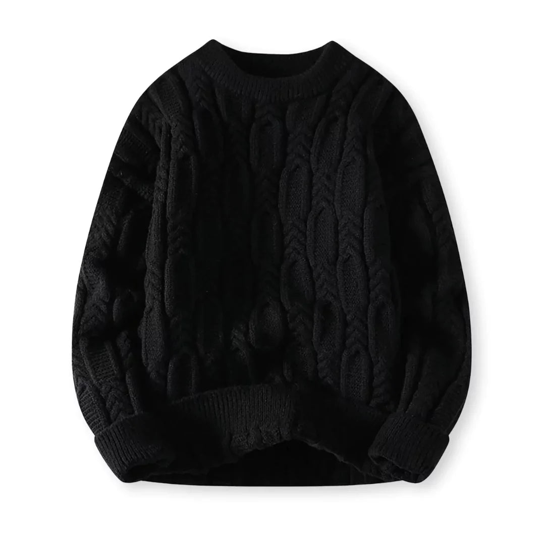 Gestreifter Herrenpullover – Moderner Rundhalspullover aus Strick