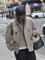 Manteau Oversize à Boutons pour Femmes - Élégant et Confortable