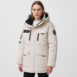 Damen Winterparka – Warmer Mantel mit Kapuze und funktionalen Taschen