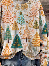 Weihnachts-Pullover Damen – Warmer Strickpullover mit 3D-Weihnachtsbaum