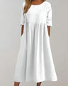 Leichtes Sommerkleid mit Taschen und raffinierter Taille