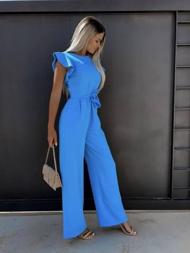 Eleganter und bequemer Overall mit Schmetterlingsärmeln
