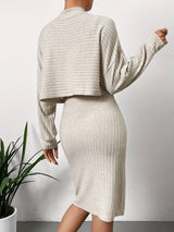 Elegantes zweiteiliges Set: Rock und weiter Pullover für Damen