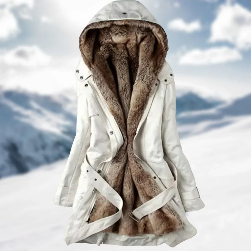 ArcticWarm – Elegancka i ciepła zimowa parka podszyta futrem