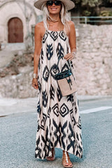 Elegantes Aztekisches Sommerkleid mit asymmetrischem Saum