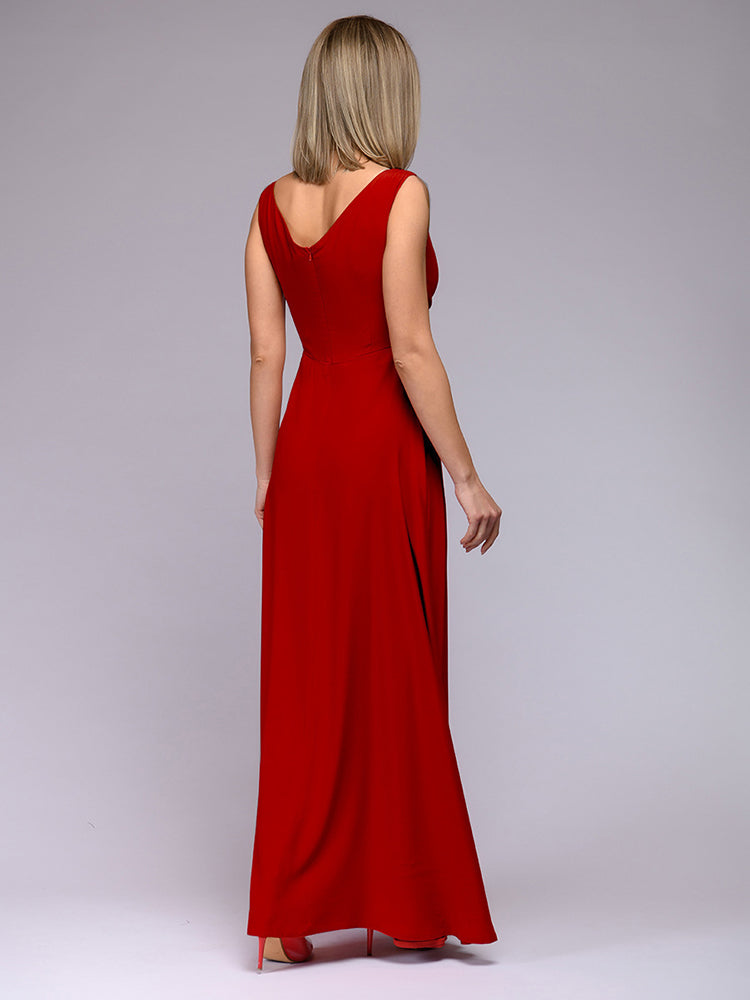 Elegantes Maxikleid mit V-Ausschnitt für besondere Anlässe