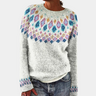 Pull Femme en Laine Chaude avec Imprimé Élégant