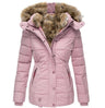 Damen-Wintermantel – Taillierter Parka mit abnehmbarer Kapuze