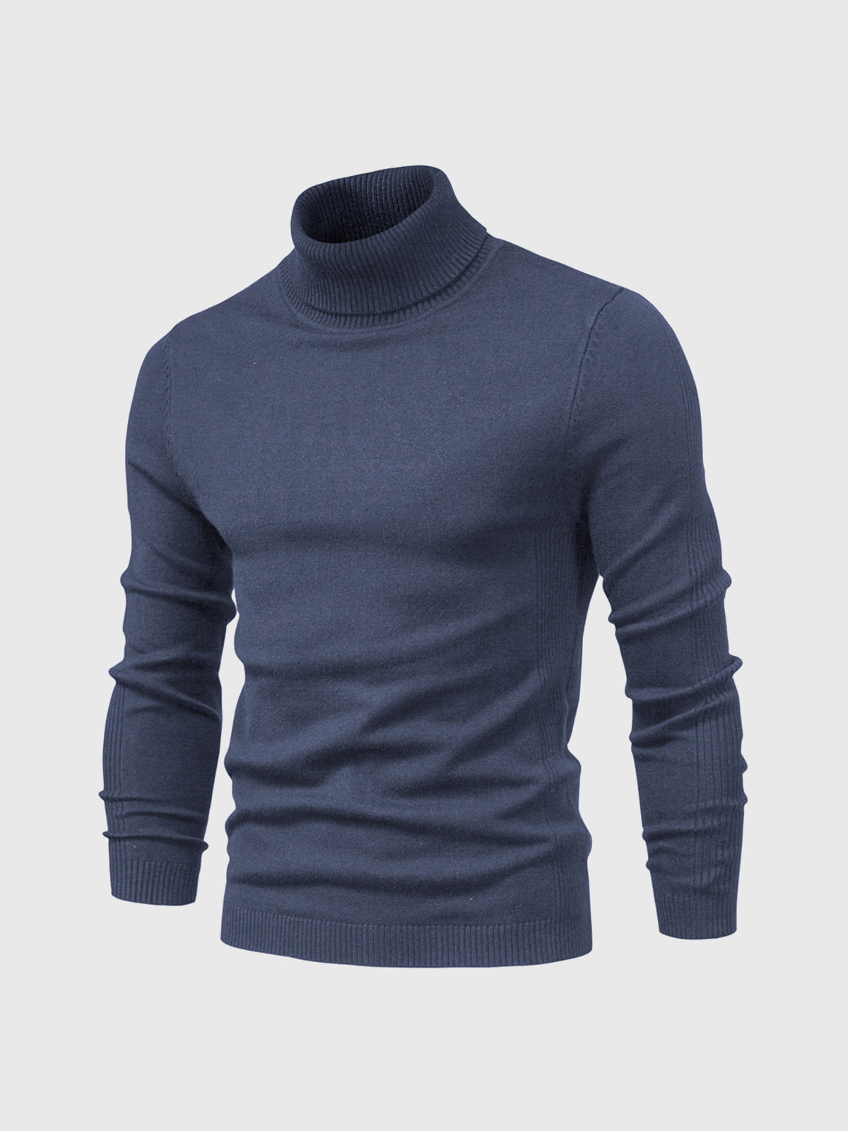 Pull Col Roulé Homme en Coton Doux, Design Intemporel