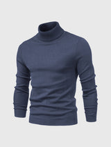 Pull Col Roulé Homme en Coton Doux, Design Intemporel