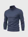 Pull Col Roulé Homme en Coton Doux, Design Intemporel