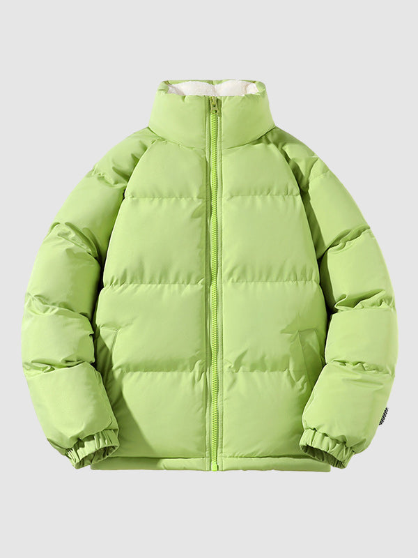 Gepolsterte Herren-Winterjacke – Warmer Mantel mit Stehkragen und Futter